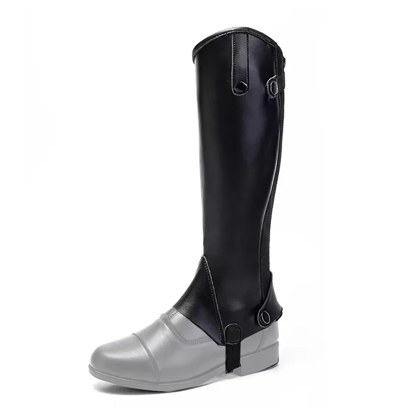 Children's Equestrian Leg Protection, Equestrian Sports, Horse Riding Leg Protection, Riding Equipment, Knight Gear, Protective Wear-Resistant Leather Leg Guards, Cycling Leg Protection