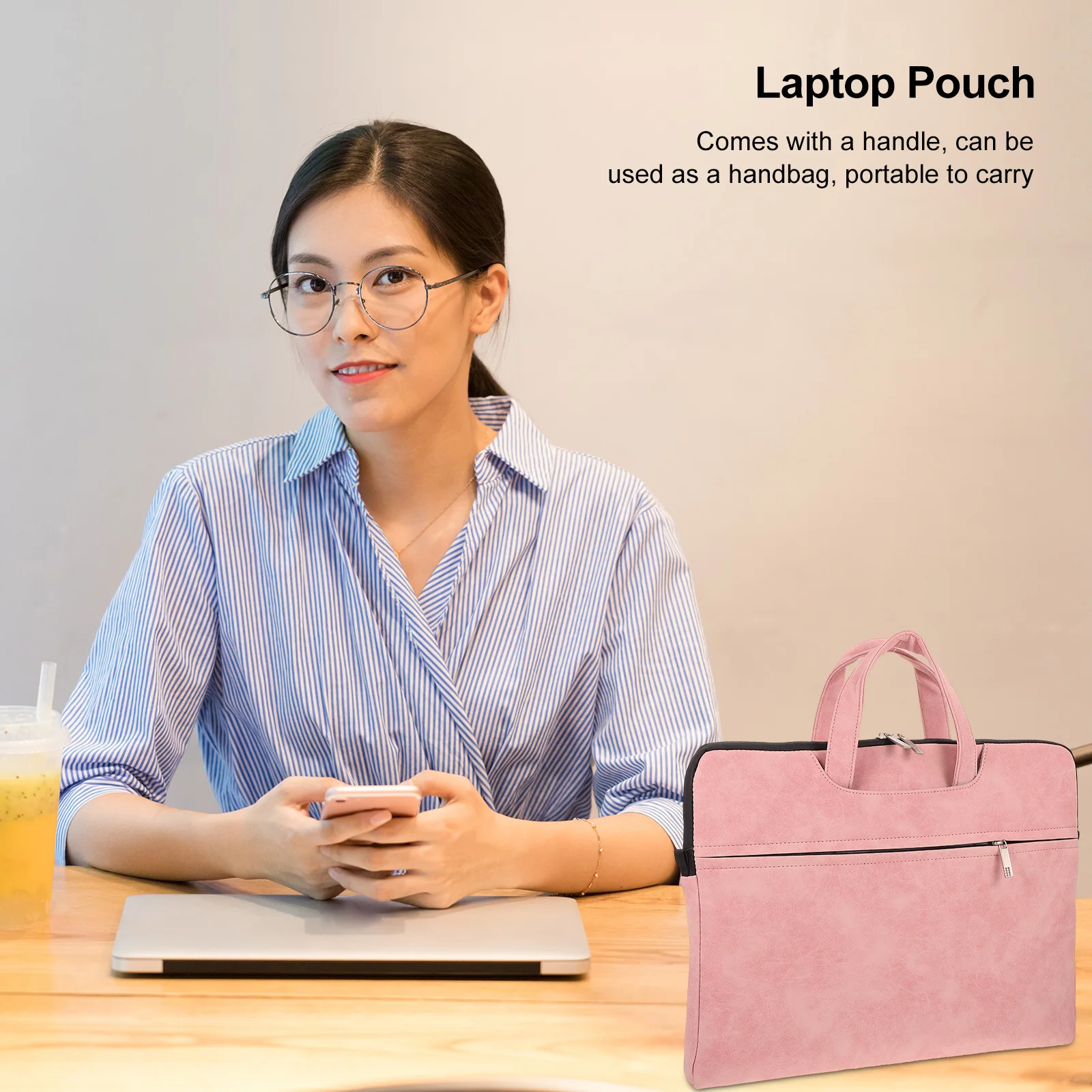 

1Pc Waterproof Laptop Shoulder Bag Scratch Resistant Lightweight Computer Sleeve Pouch