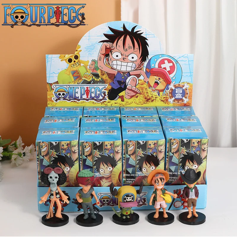 One Piece Handmade Action Figure Complete Set Of Trendy Anime Character Models Plastic Decorations Children's Toys Christmas