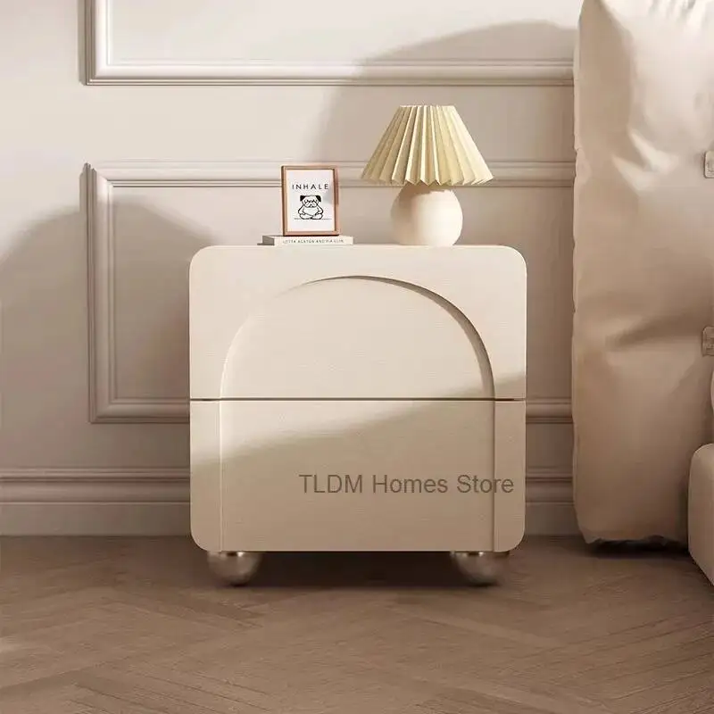 White Modern Drawers Bedside Table Vintage Decor Design Bedside Table Sleep Room Comodino Camera Da Letto Niche Furniture