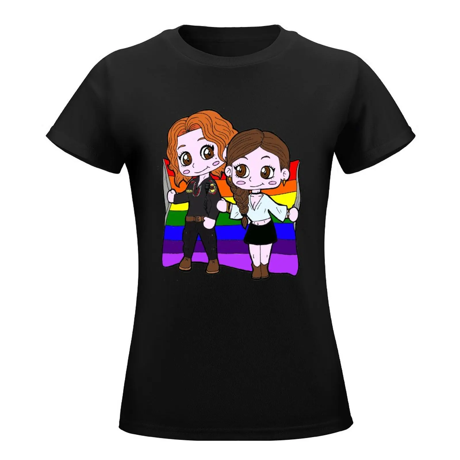 Rainbow Wayhaught T-Shirt korean fashion Female clothing Blouse designer clothes Women luxury