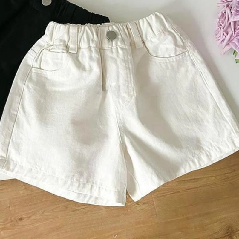 

2026 New Korean Kids Summer Shorts Girls Trendy Fashion Versatile Casual Loose Elastic Waist Cotton Breathable