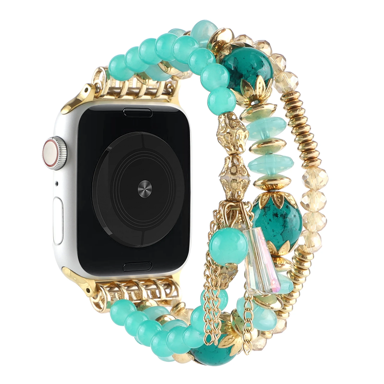 Beaded strap for Apple watch Ultra 2 49mm 10 46mm 42mm 9 8 7 45mm 41mm exquisite ladies bracelet for iwatch 6 5 4 3 SE 44mm 40mm