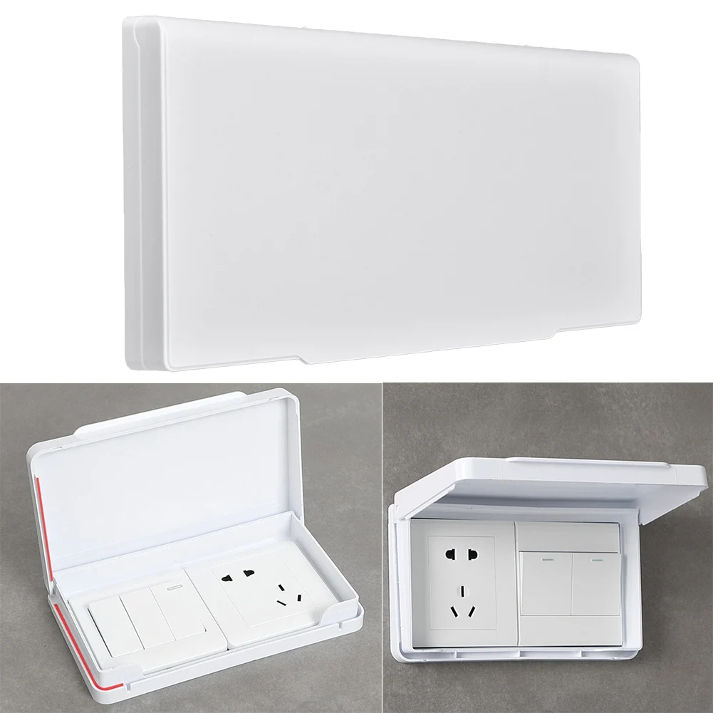 1pcs Switch Protective Cover Waterproof Outlet Cover 86 Type Protection Socket Electric Plug-Cover ABS Bathroom Splash-Proof Box