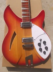 360 Electric Guitar，fishbone bindings Rickenback Semi Hollow Body, R Shaped Tailpiece, Rosewood Fingerboard，in stock