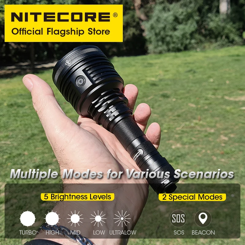 NITECORE P30i USB-C Rechargealble Flashlight Strong Light Super Bright 2000 Lumens Long-range Spotlight 1000 M Hunting Lantern