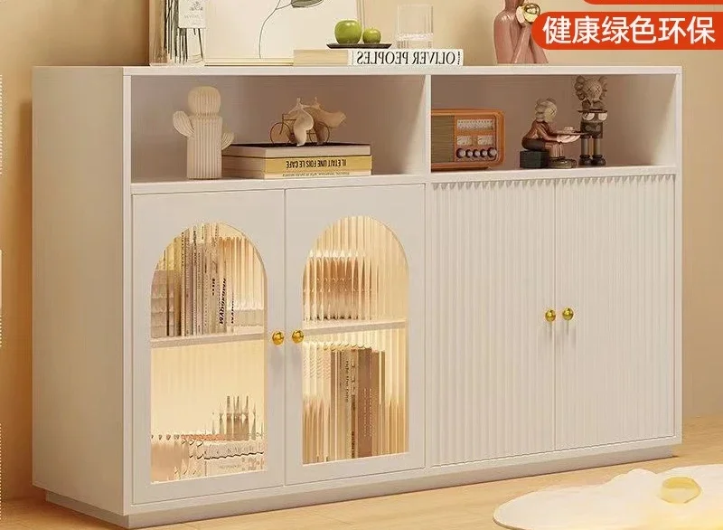 ダイニングサイドキャビネット リビングルーム 無垢材 家庭用一体型収納 壁際 キッチンサイド