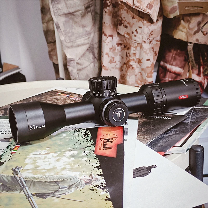 

T-EAGLE ST 4-16x44 FFP IR Tactical Caza Riflescope Spotting Scope for Hunting MOA/MIL Rifle Scope Airgun Optical Lunetas Fit.308