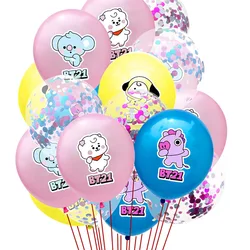 10Pcs Anime Bt21 Balloon Cartoon Youth League Theme Party Balloon Cute Birthday Layout Balloon Decorate Supplies Wholesale