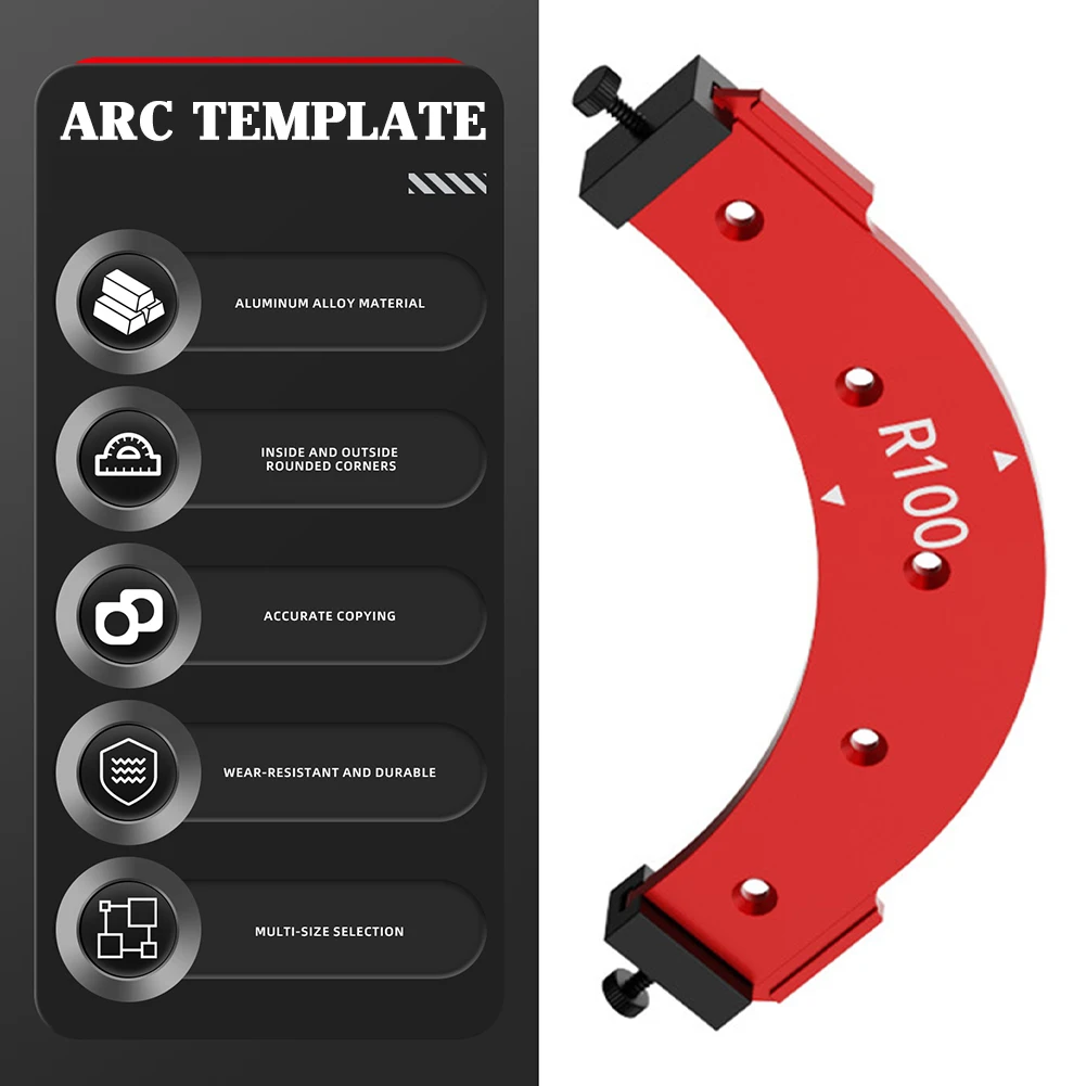 Woodworking Round Corner Radius Templates, Woodworking Inside Outside Corner Large Arc Mold, Arc Cutting Auxiliary Trimming Tool