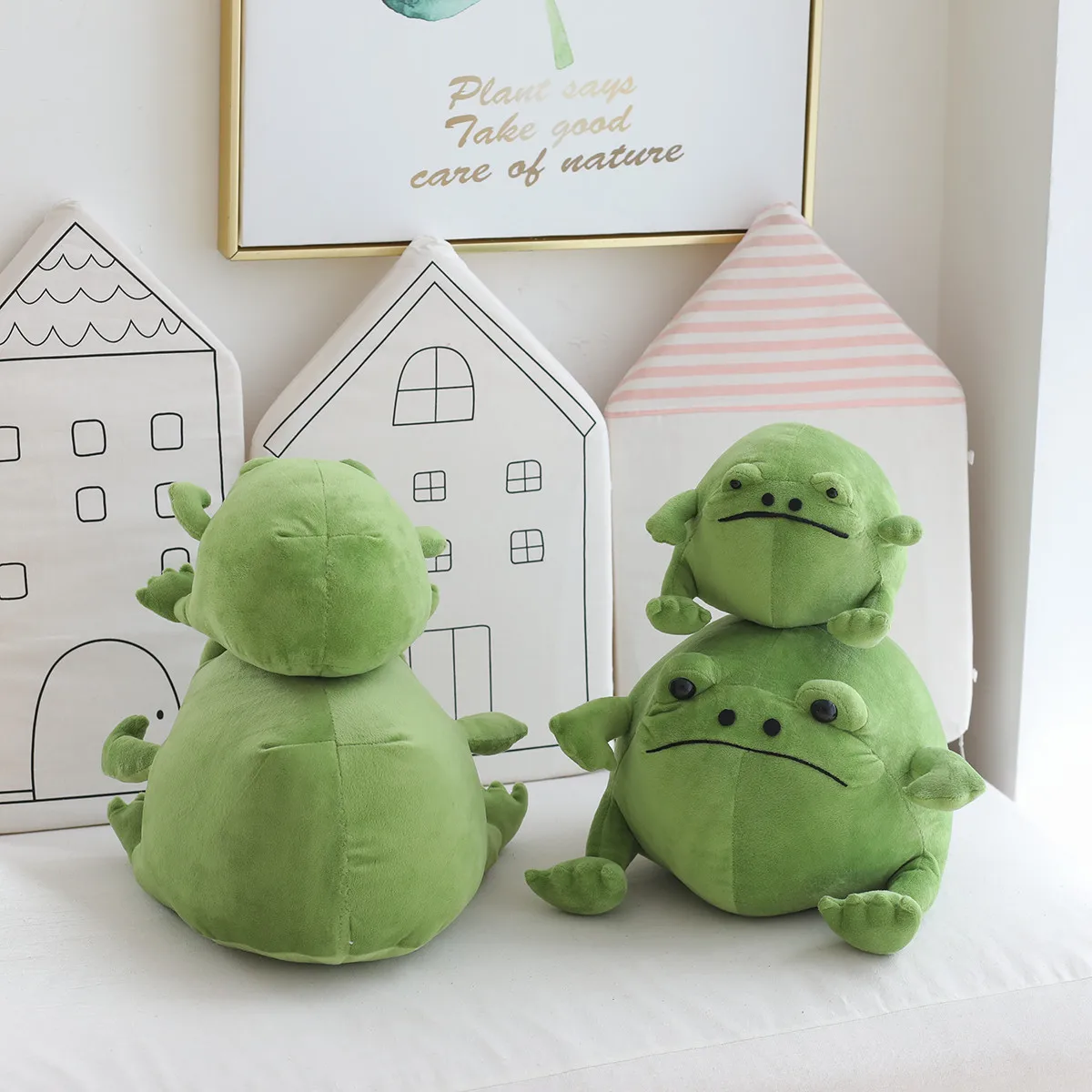 カワイイファットカエルぬいぐるみ、ぬいぐるみ、ぬいぐるみ、ソフトぬいぐるみ、枕、クッション、クリエイティブおもちゃ、誕生日プレゼント、家の装飾、30cm