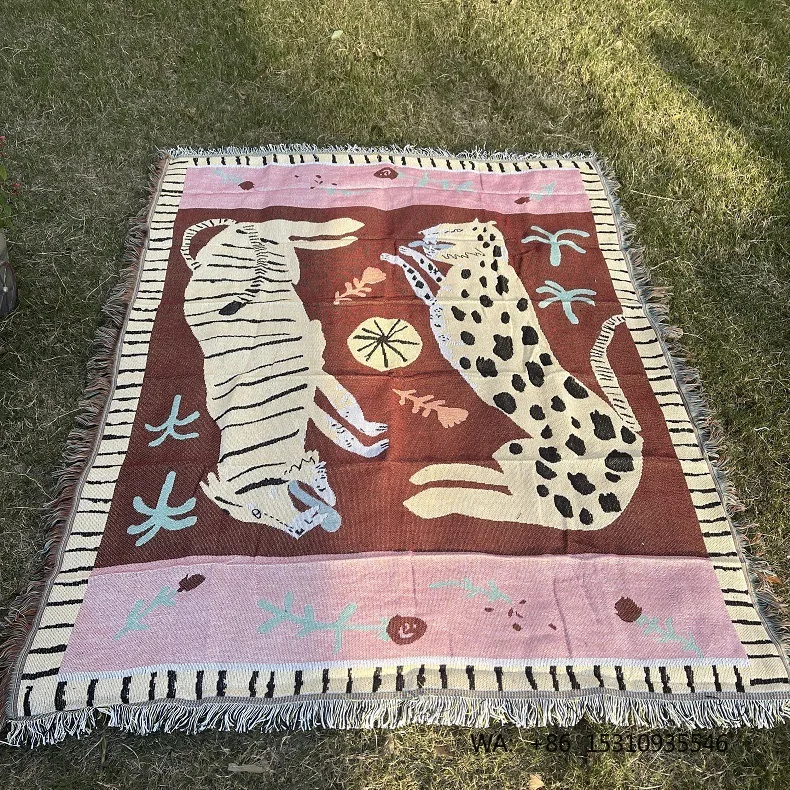 Vintage Custom Organic Receiving Cotton Woven Personalized Blanket Wholesale Luxury Designer Blankets Bed Throw