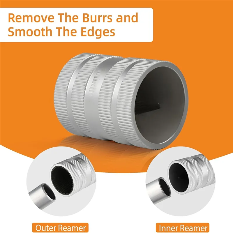 

A93E-развертка для внутренних/внешних труб для труб от 1/3 до 1-1/8 дюйма, инструмент для снятия заусенцев, сантехнические инструменты для меди, нержавеющая сталь, латунь