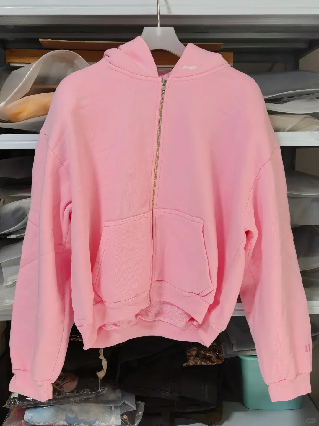 

25ss Высококачественная толстая ткань Джастин Бибер SKYLRK толстовки на молнии с вышивкой розовый кардиган толстовка с капюшоном для мужчин и женщин оверсайз с капюшоном