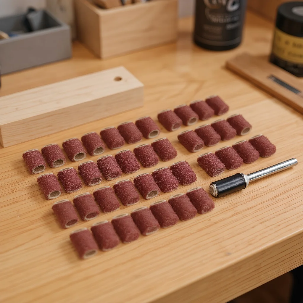 

Набор шлифовальных лент из 10 предметов для вращающихся инструментов, включает 120 шт. # Шлифовальные кольца и оправки диаметром 6,35 мм для электрических сверлильных машин.