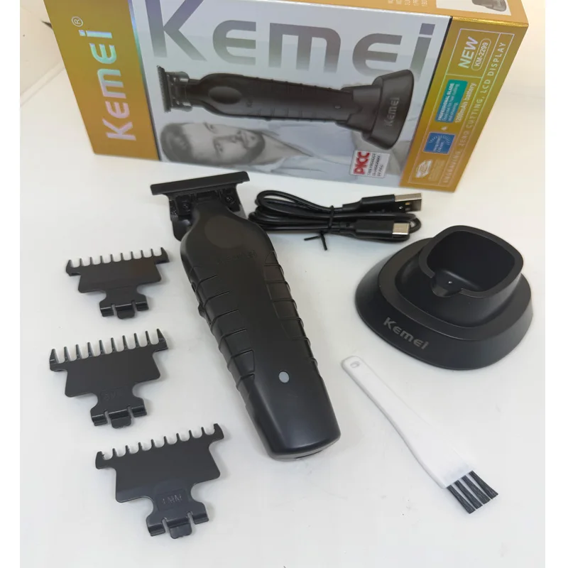 Kemei KM-2299 Professional Hair Clipper and Trimmer Kit for Men Cordless Hair Clipper Haircut Kit Beard T Contour Trimmer Kit