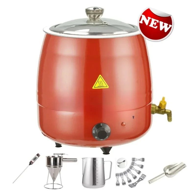 

10L Red Color Stainless Steel Candle Making Kit Melting Wax Melter