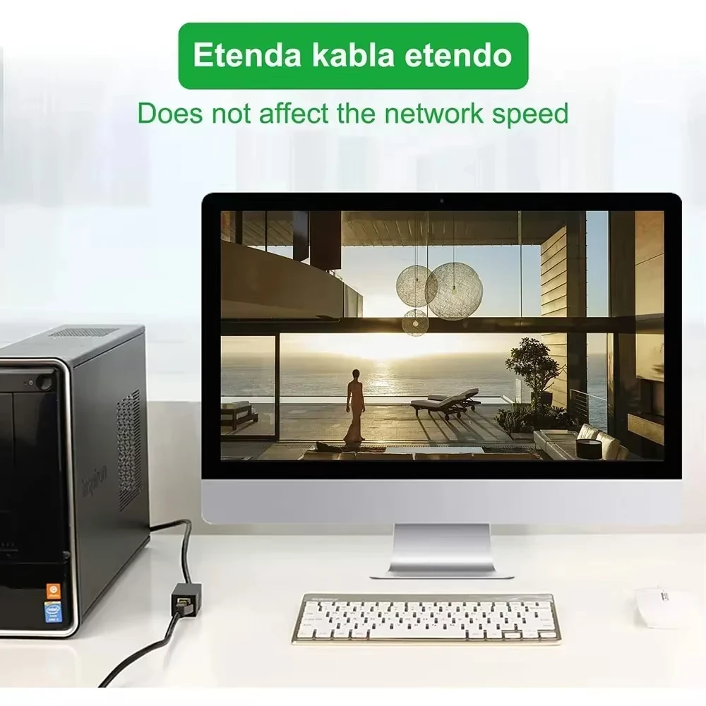 RJ45 Coupler Extender Connector Cat 5 Cat6 Cat6A Ethernet Coupler  Female To Female PC Hardware Adapters Ethernet Cable Extender