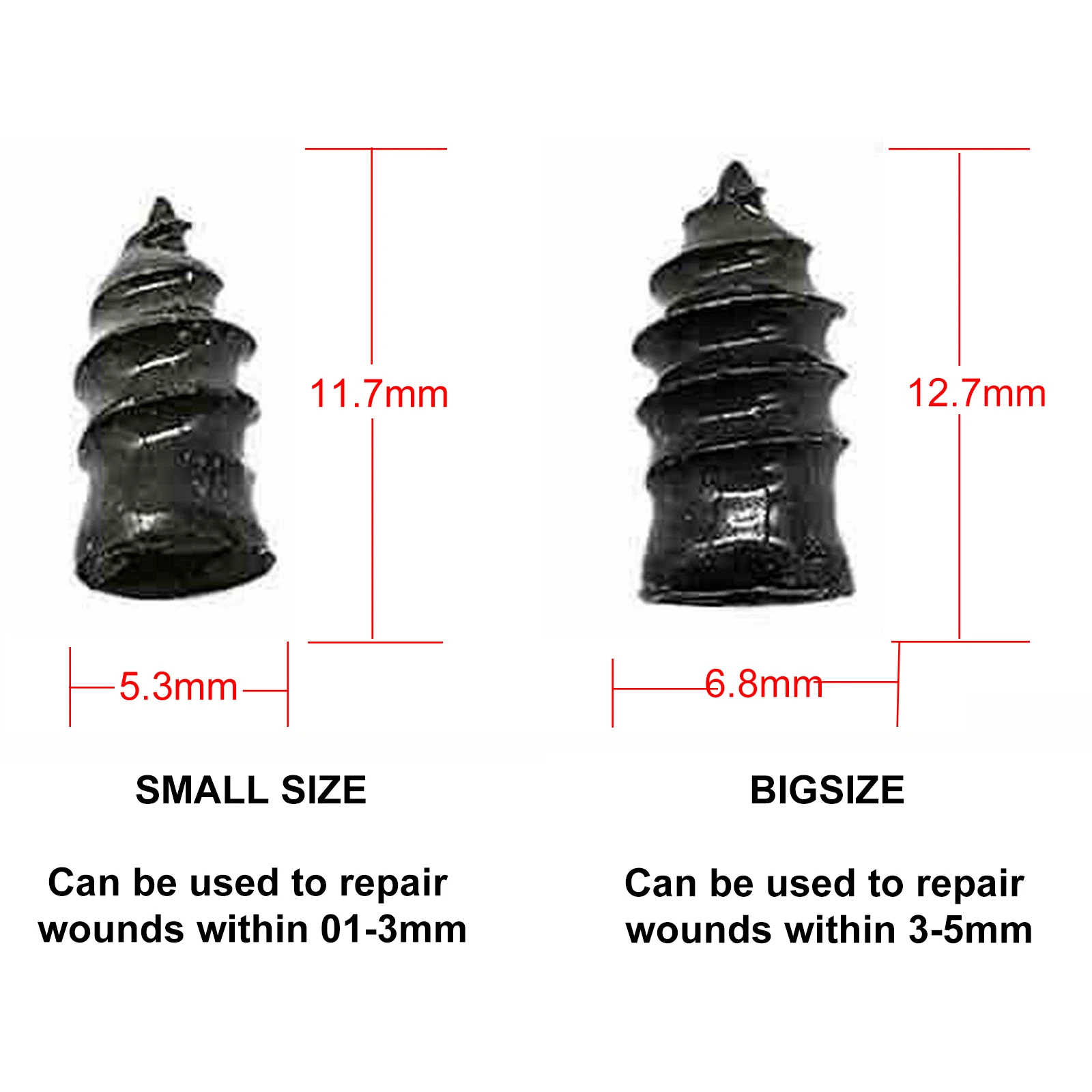 8Pcs Tire Repair Nail Self-Tapping Screw Plastic Nail Soft Rubber Screw For Car Motorcycle Truck Tire Puncture Repair