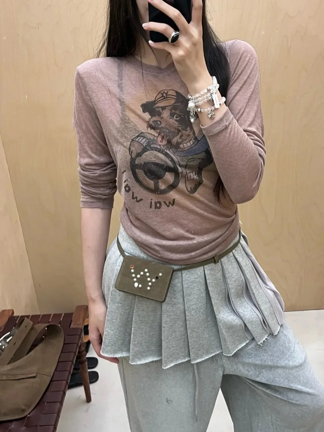 

Свободная женская футболка с длинным рукавом South Oil Brand с мультяшным принтом собаки, из тонкого лиоцелла, летняя, влагоотводящая