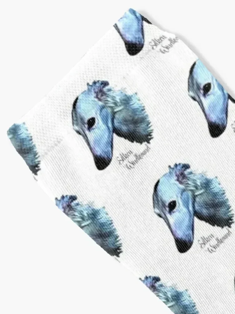 Silken Windhound Blues Socks funny gift Crossfit cool Socks For Girls Men's