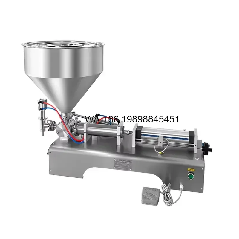 Wmwmnu for Semi Automatic Piston Paste Liquid Filling Single Head Pneumatic for Honey Jam Sauce Glass Jar Bottles