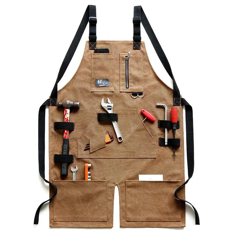 Denim Canvas Apron Outdoor Work Home Gardner Carpentry Carving Barbecue Men and Women Work Clothes