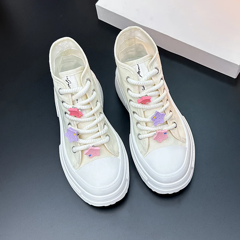 2023 New Arrival High Top Fashion Sneakers Ladies Mesh Designer Women\'s Running Shoes Fashion Solid Color Autumn Sports Footwear