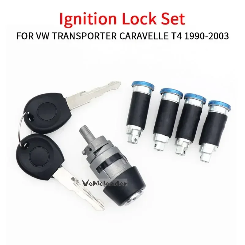 Ignition Switch and Door Lock Barrel Set with two Keys FOR VW TRANSPORTER CARAVELLE T4 1990-2003 OEM:701837205 /357905855B