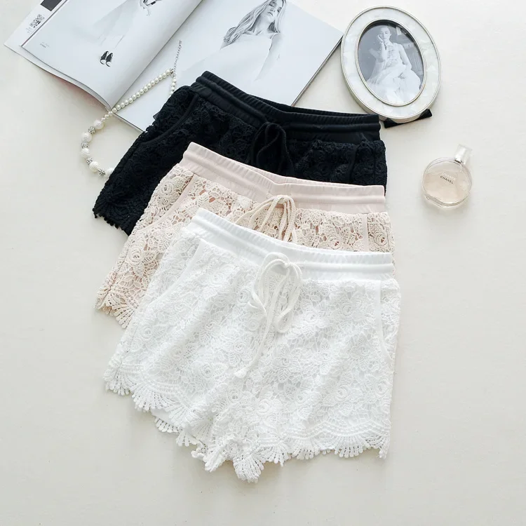 

Lace Shorts Women Summer Crochet Shorts Women Beach Holiday Hollow Out Shorts