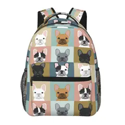 Cute French Bulldog Print Women Backpack Female Travel Backpacks Schoolbag for Teenage Girls Bookbag Mochila Book Bag Dropship