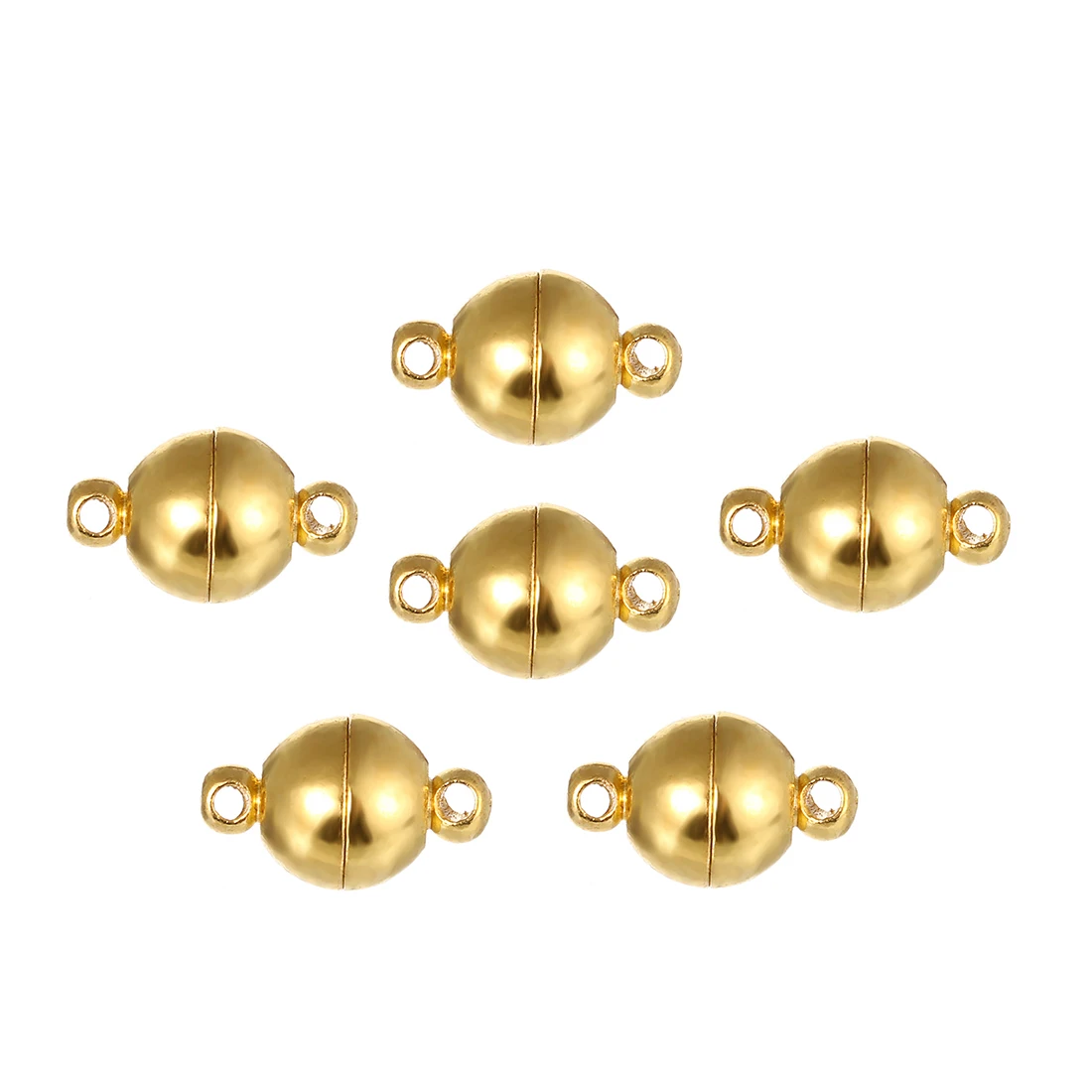 5 Sätze/los 6/8/10/12/14mm Runde Magnetische Verschlüsse Kupfer Ball Form Ende Schnalle Anschlüsse für DIY Schmuck Machen Armbänder Halskette – Detail 13