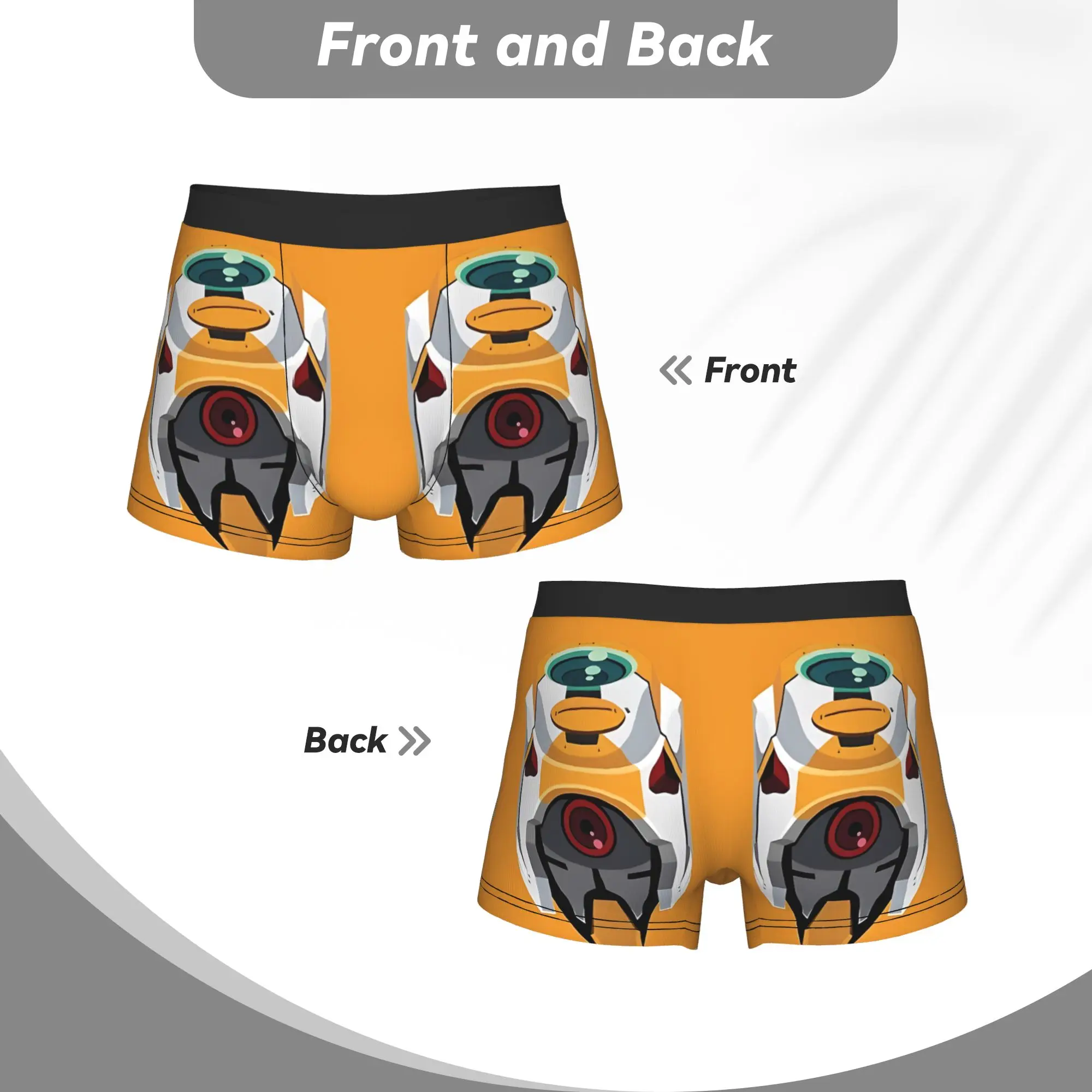 Eva 00 Flat Bandai EVA Underpants Breathbale Panties Man Underwear Print Shorts Boxer Briefs view 4