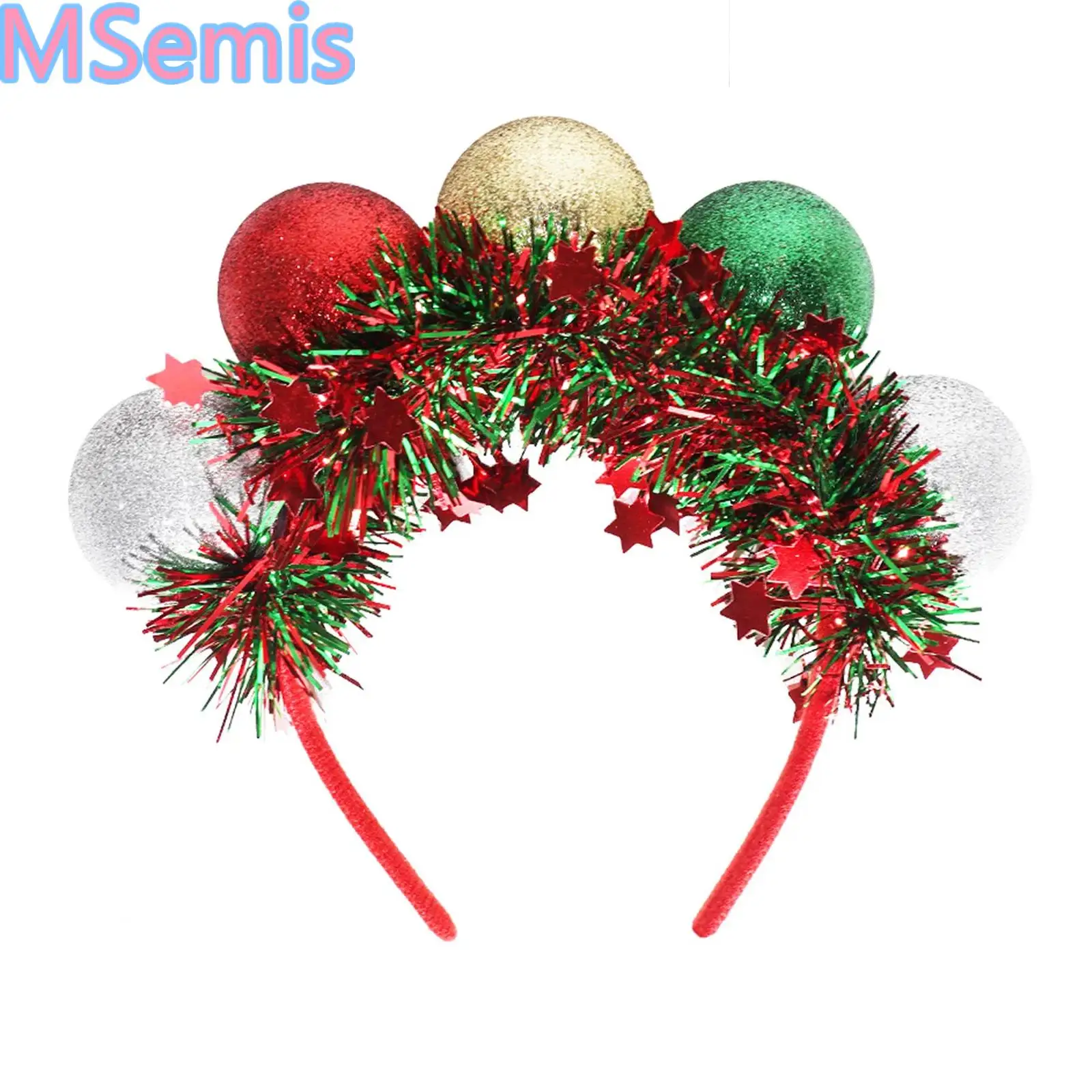 

Рождественские аксессуары для волос для женщин и девочек, праздничные повязки для волос, рождественские повязки на голову, рождественский обруч для волос, шаровой головной убор