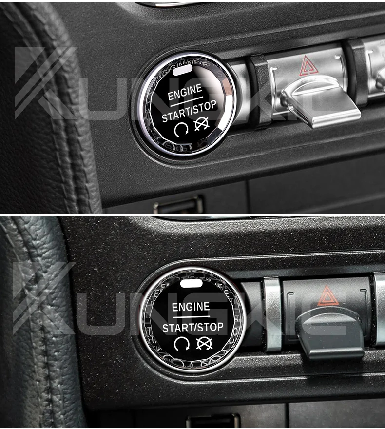 Auto-Start-Motor-Stoppschalter Zündknopf Ersatz für Ford Mustang 2015 2016 2017 2018 2019 2020 2021 2022 2023 – Detail 11