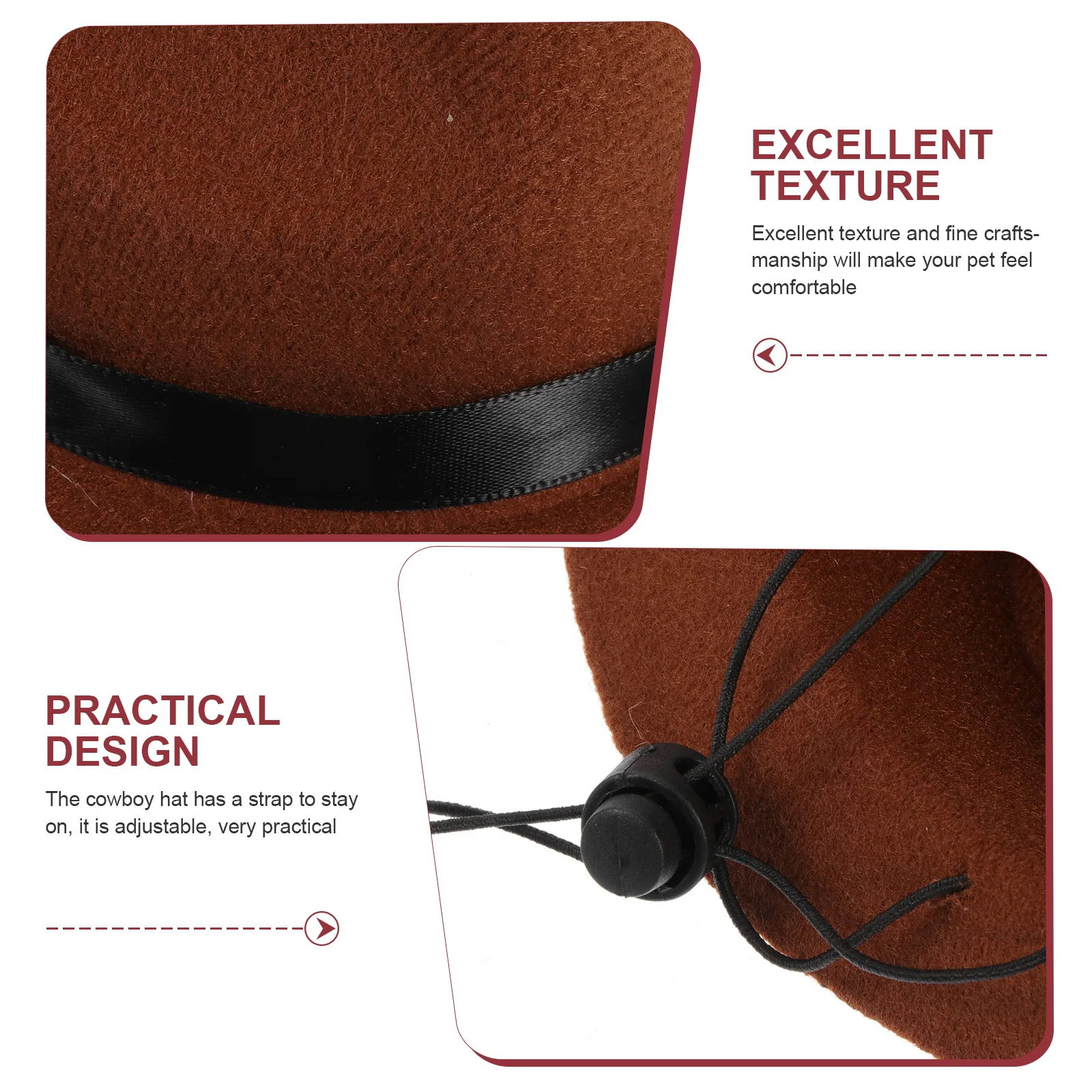 

Dog Cowboy Hat Adjustable High-Grade Cotton Pet Hat For Dogs Cats Party Carnival Cosplay Accessory Wear-Resistant