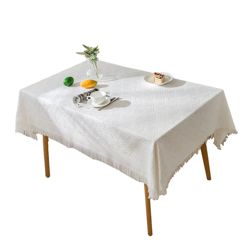 Waffle Tassel Tablecloth 5