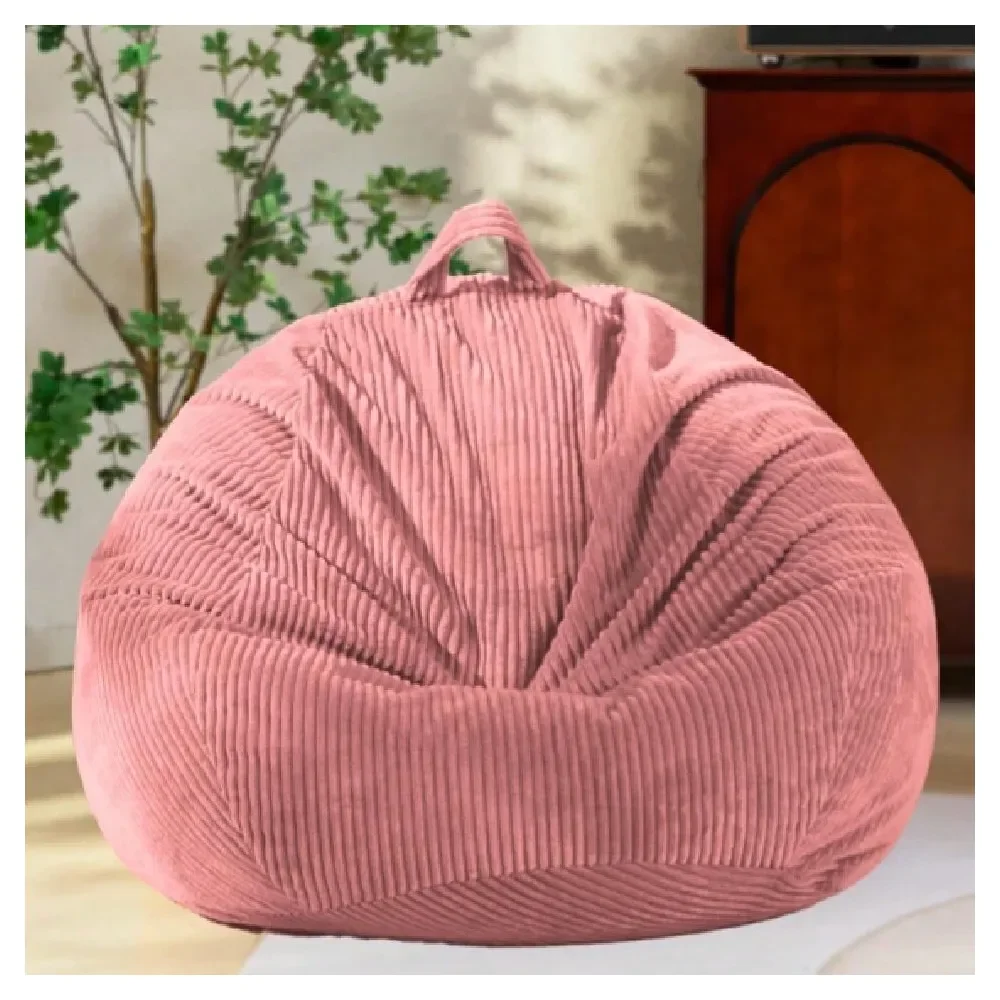 

Animal Storage Bean Bag Chair Cover No Filler,Large Storage Organizer Comfy Sofa Chair For Playroom, Teens Adults Corduroy Pink