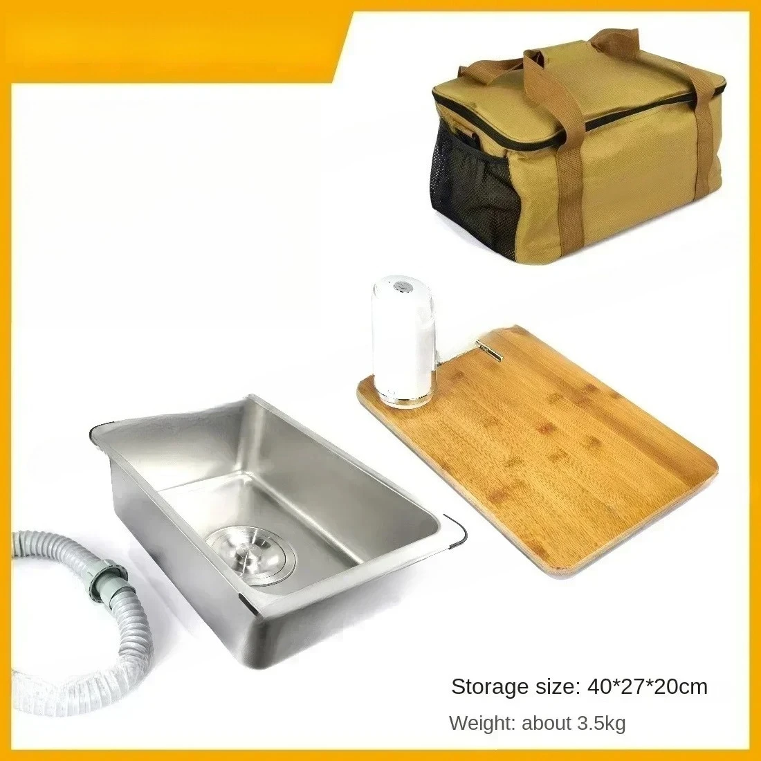 Outdoor  Camping Table Kitchen Zebra One Unit Sink Module Combination Faucet Vegetable Basin