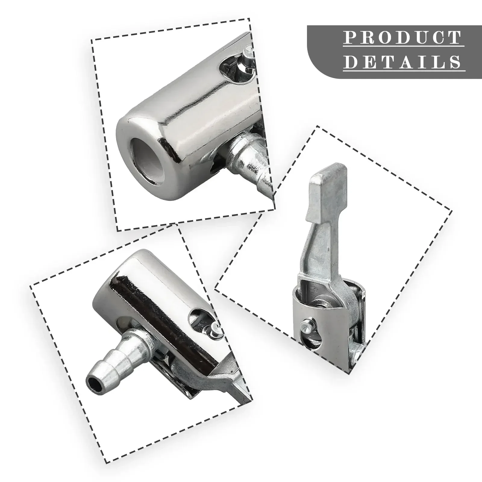 Bicycle Air Pump Nozzle Replacement Head Schrader-Valve Tyre Tube 6MM Inflation Pump Nozzle Pump Accessories Aluminum Alloy