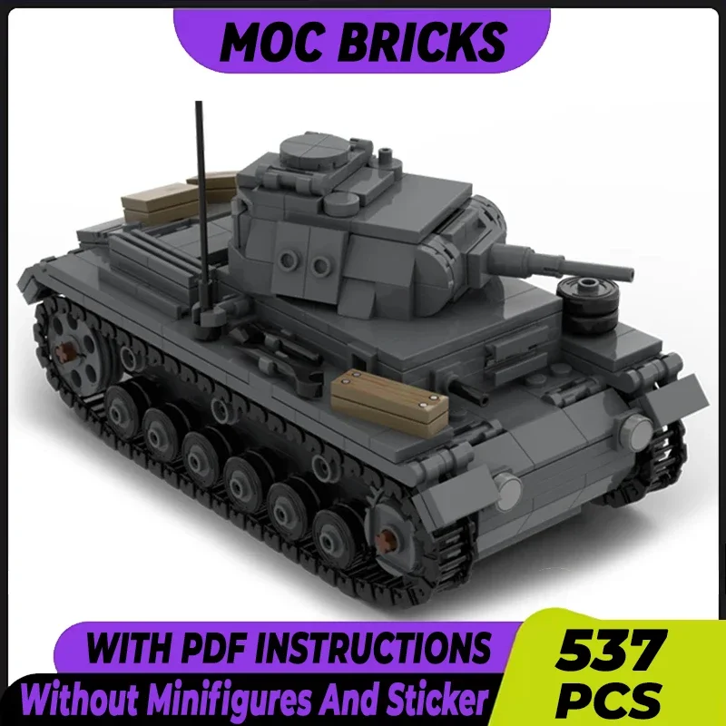 Military Weapon Model Moc Building Bricks Crawler Tank 1:35 Technology Modular Blocks Gifts Toys For Children DIY Sets Assembly