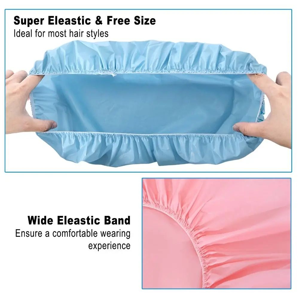 Hot Double Side Waterproof Shower Caps Thickened Reusable Bath Hair Cap Cosmetic Cap for Adult