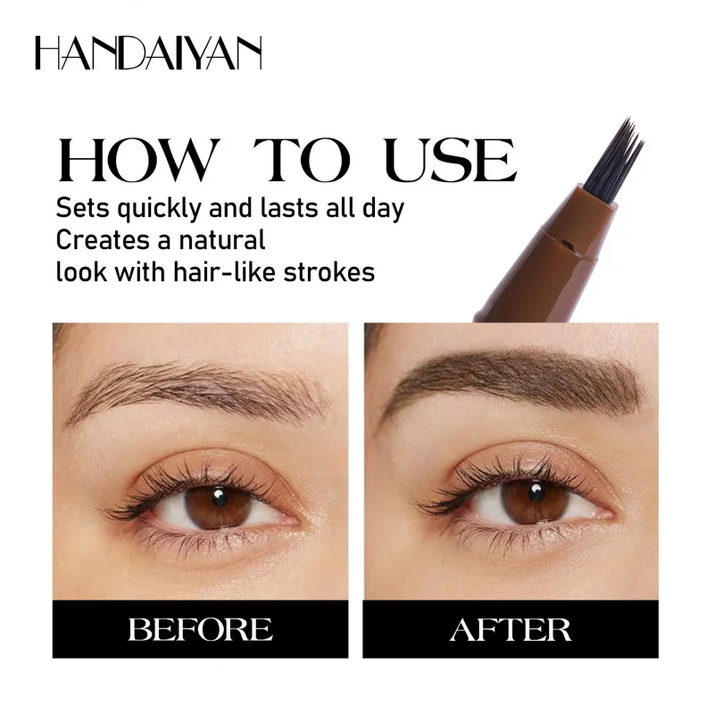 Długopis do brwi Microblading, cienkopis do brwi dla naturalnych i wyraźnych brwi