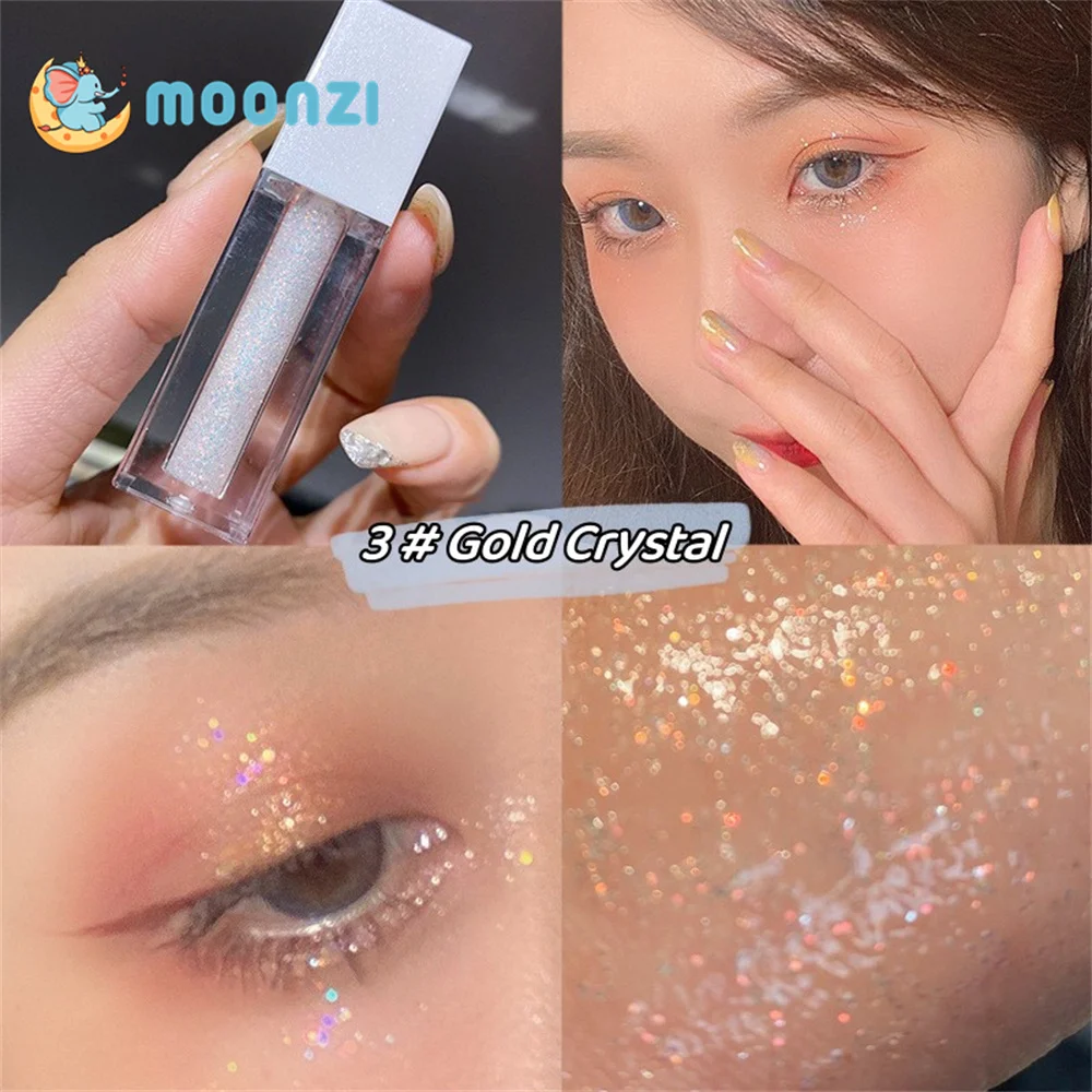 Glitter Highlighter Liquid Eye Shadow Eyeliner Durable Waterproof Gold Shimmer And Shine Eye Silkworm Pencil Makeup Beauty Tool