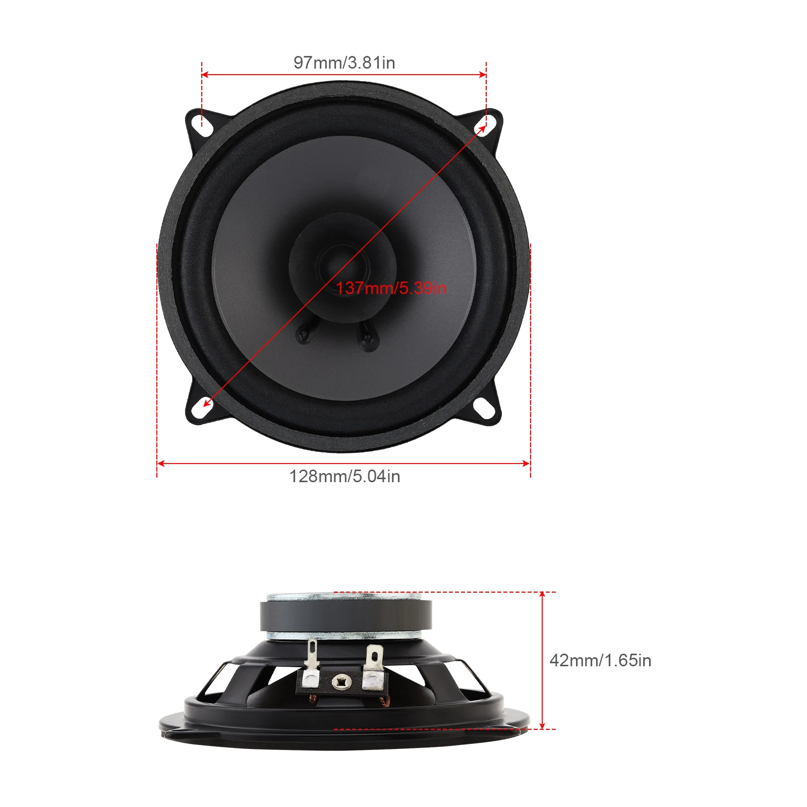 5 Inch 400W Universal Car HiFi Coaxial Speaker  Vehicle Door Auto Audio Music Stereo Full Range Frequency Speakers