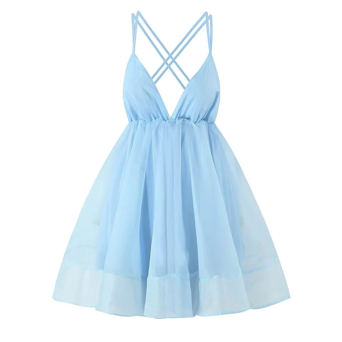 

Withered Fashionable Temperament Solid Color Beach Vacation Backless Strap Dress Elegant Party Dresses Vestidos Women's Dress