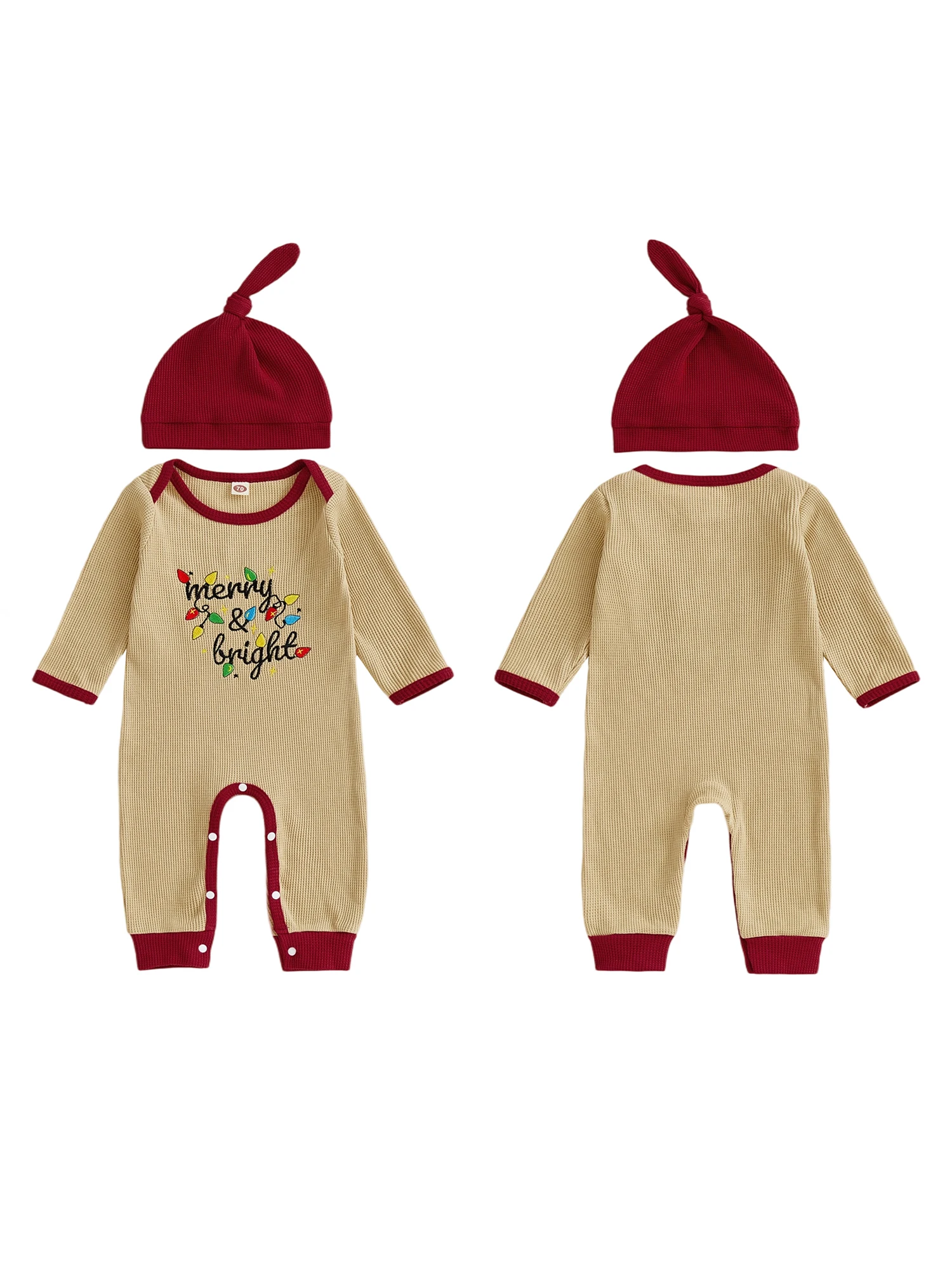 طفل فتاة الشتاء الرنة سترة فستان ندفة الثلج طباعة كم طويل جولة الرقبة متماسكة البلوز مع بوم بوم قبعة ووشاح #1