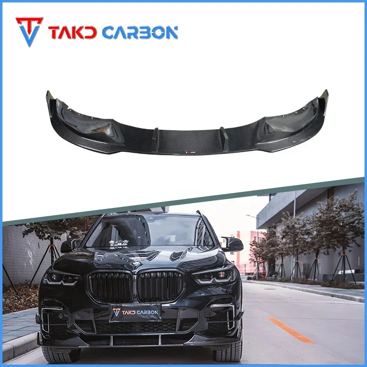 TAKD Carbon Factory Direct Hot Sale Style All-Dry Carbon Fiber Front Lip Diffuser For BMW X5 G05 2022