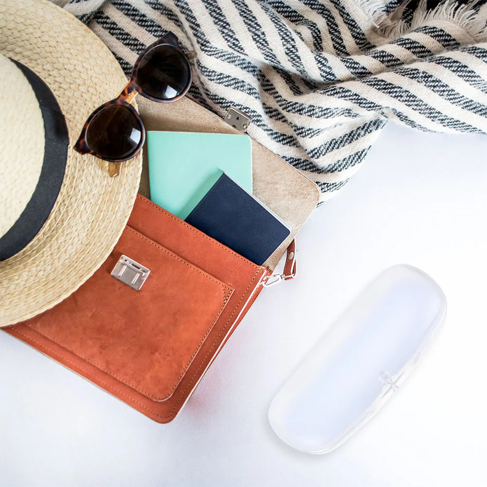 

3Pcs Frosted Plastic Glasses Cases Simple Transparent Spectacle Storage Boxes Portable Eyeglass Protectors Plastic Glasses Case