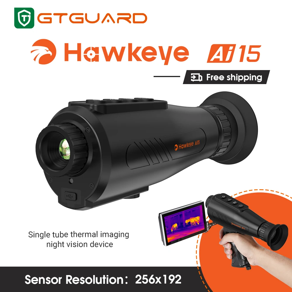 AI15 Monocular Thermal Imager 1-8x digital zoom for Hunting Thermal Vision Professional Outdoor Hunting Long Range Observation